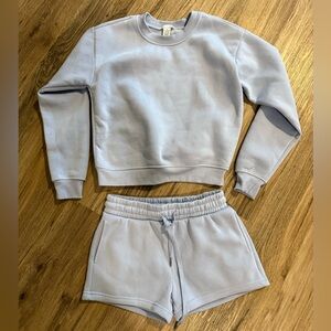 Better together Light Blue Sweatshirt and Shorts Set xs